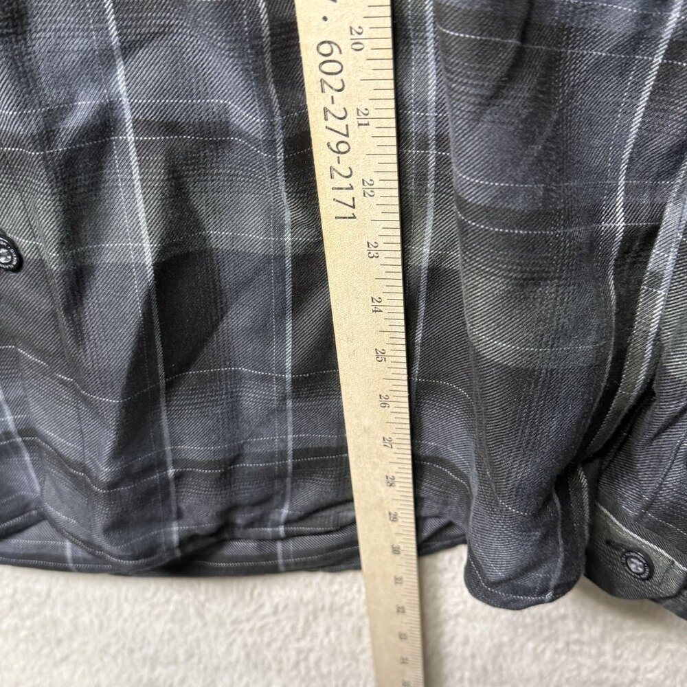 Dixxon Flannel Megadeth Black Gray Plaid Shirt Large NEW - Picture 7 of 9